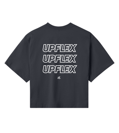 Upflex Womans Crop Top in off-black