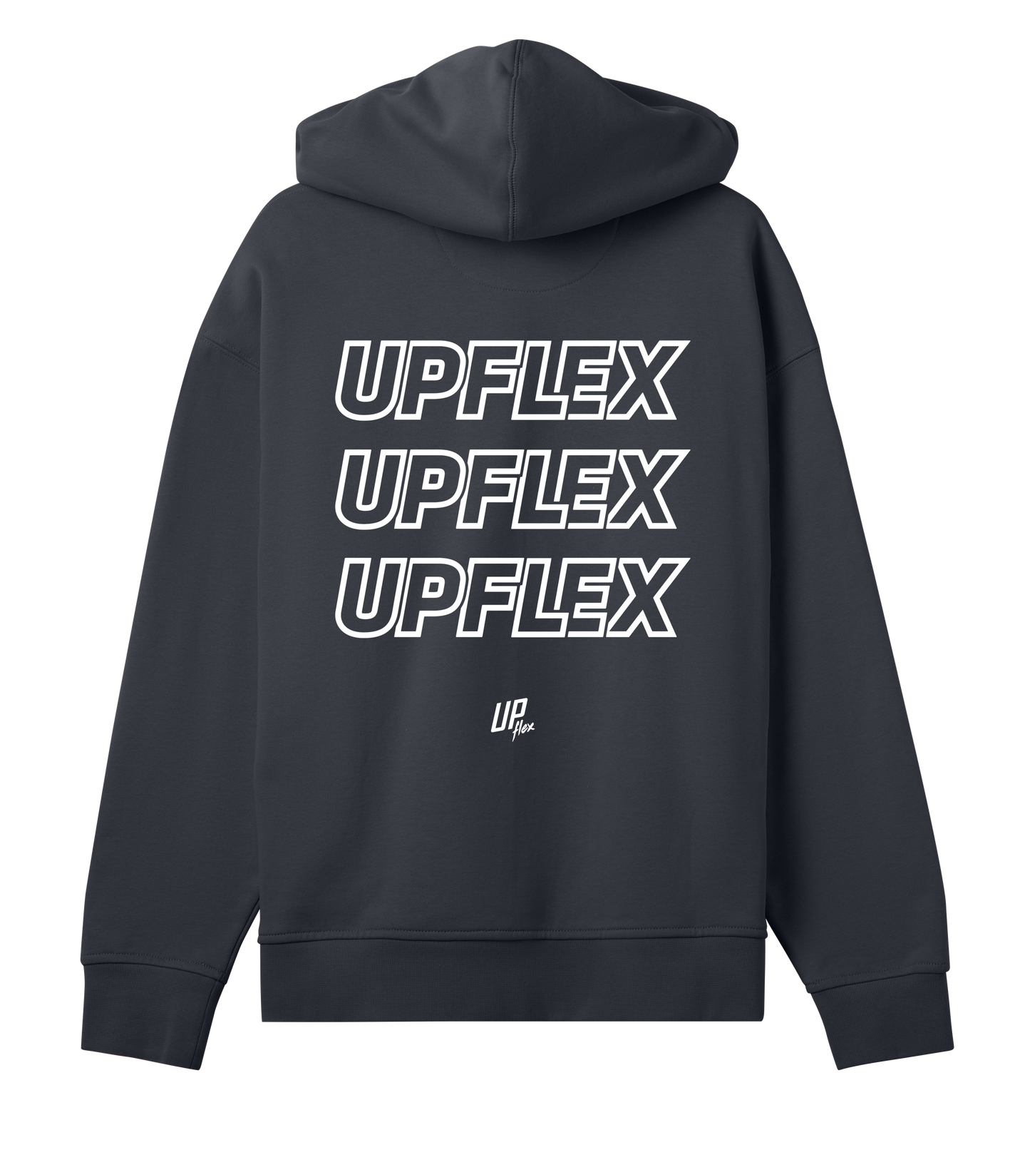 Upflex Womens Oversized Hoodie in off-black