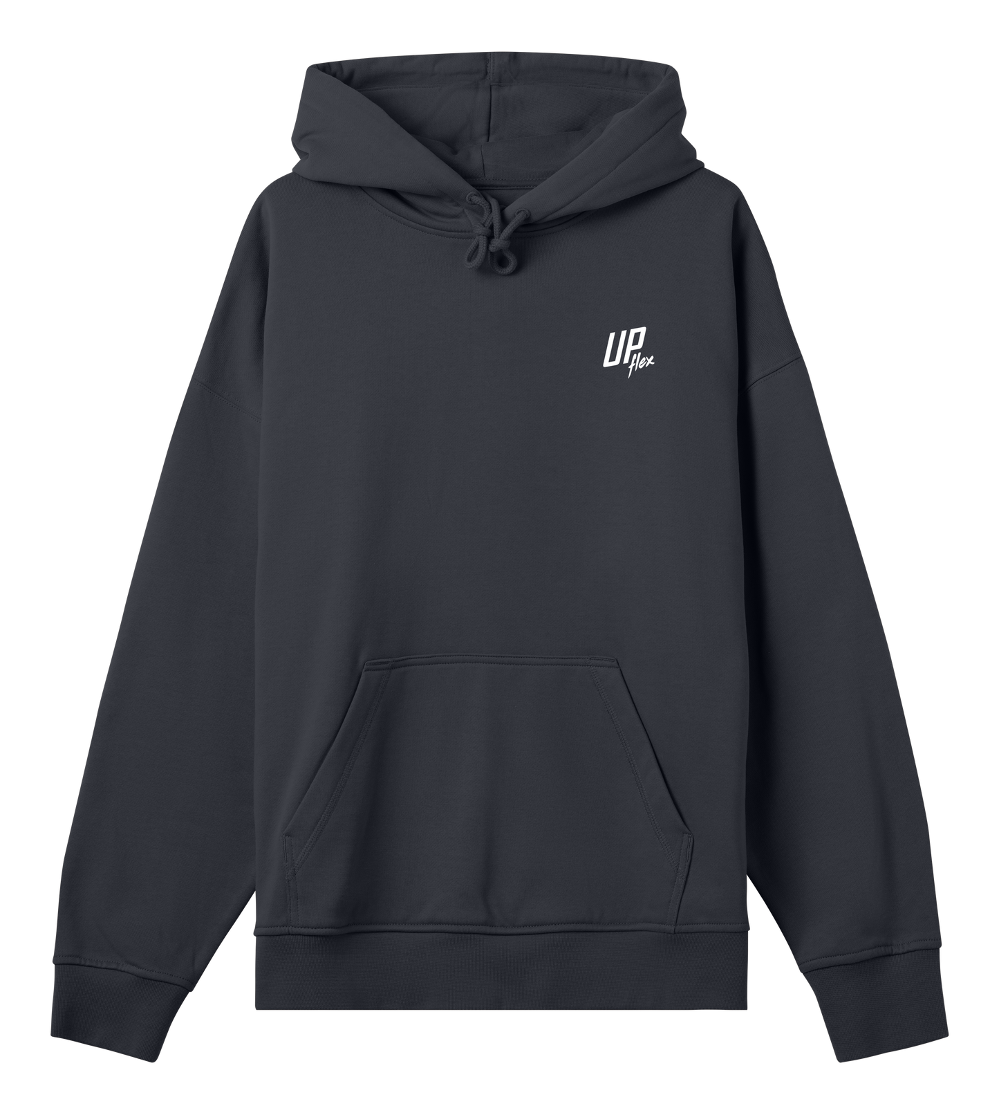 Upflex Boxy Hoodie in off-black