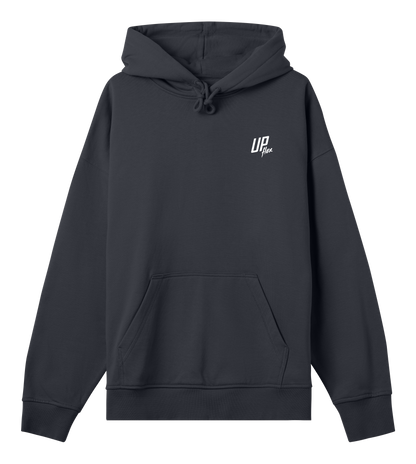 Upflex Boxy Hoodie in off-black