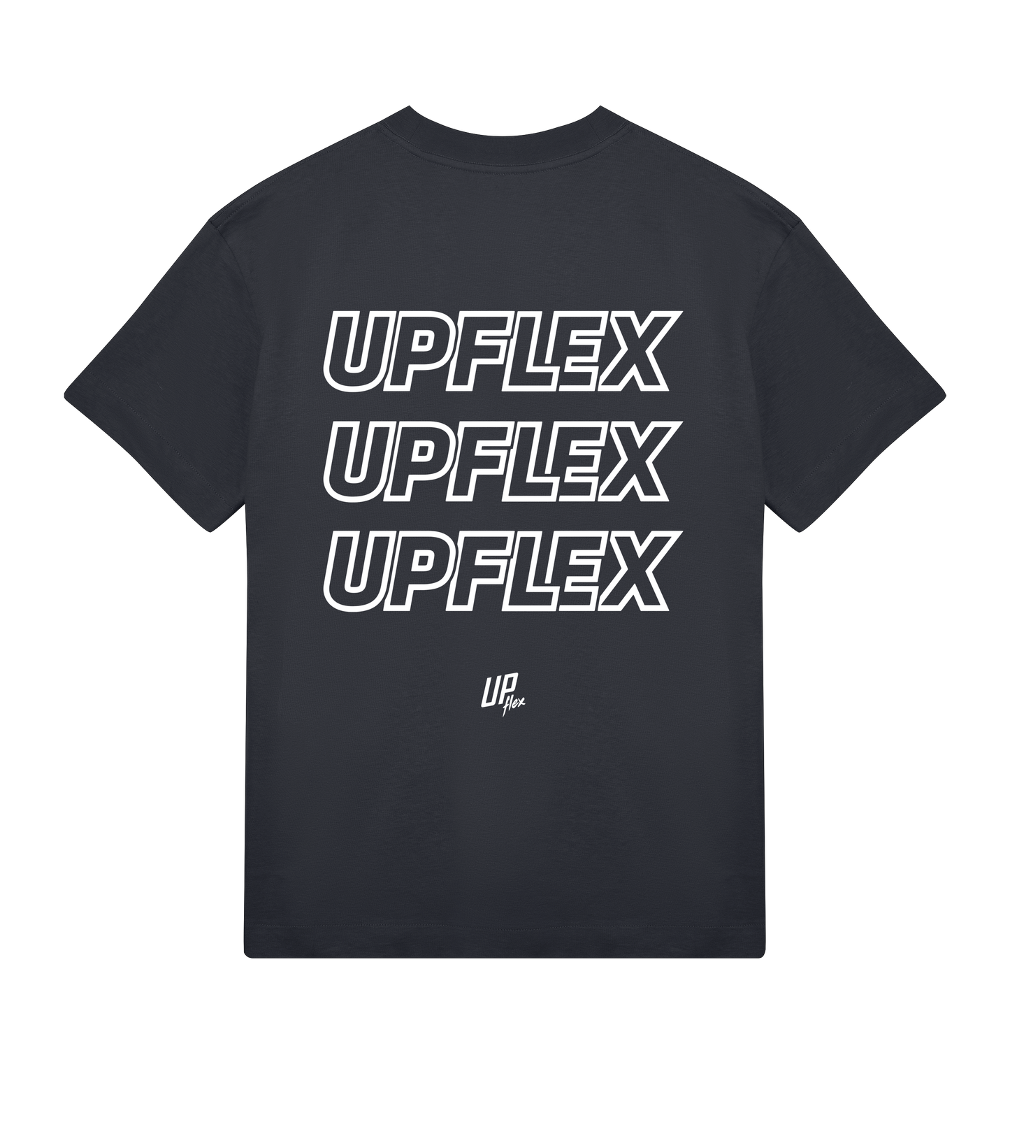 Upflex Boxy Tee in off-black