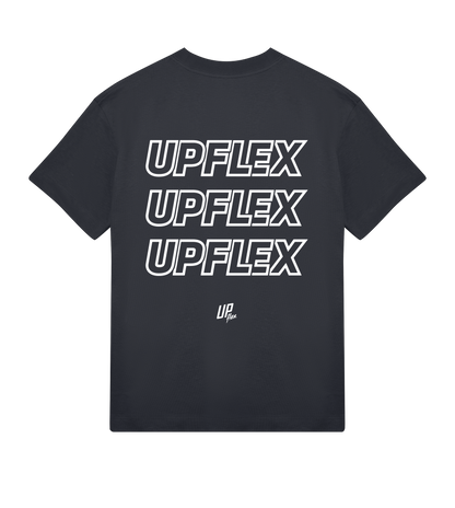 Upflex Boxy Tee in off-black