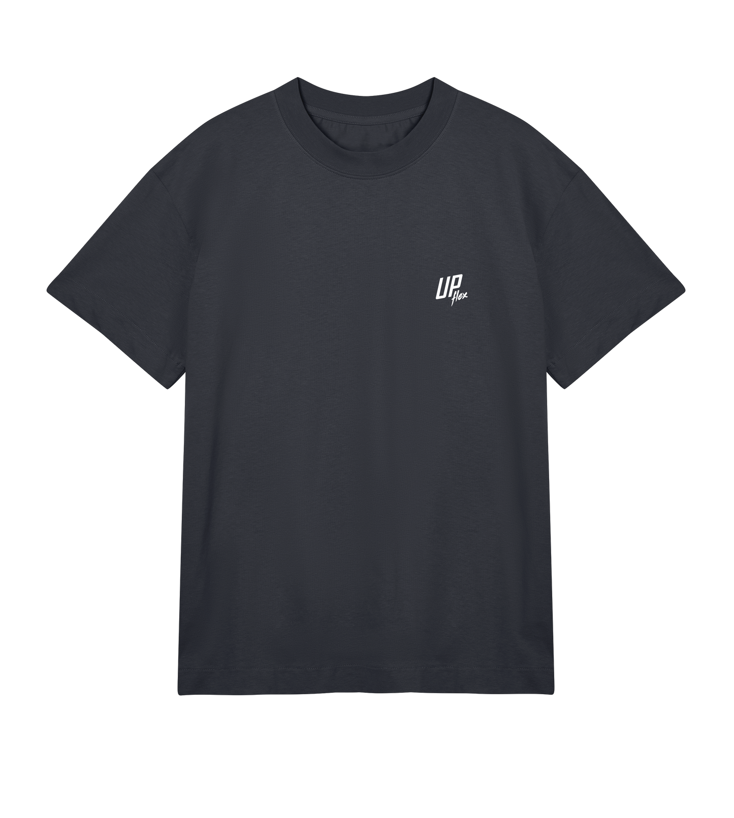 Upflex Boxy Tee in off-black