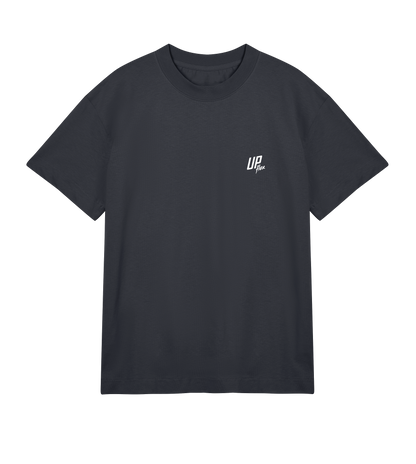 Upflex Boxy Tee in off-black