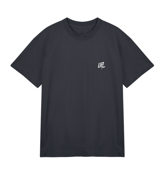 Upflex Boxy Tee in off-black